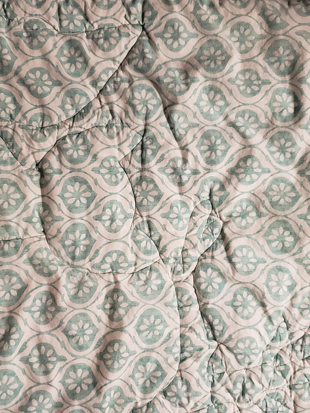 Levtex Quilted Baby Blanket with Fox, Peacock & Owl - White, Teal, Coral